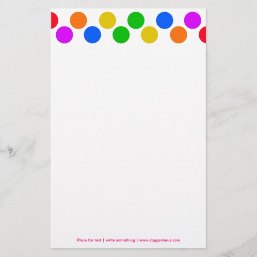 Regenboogkleuren Briefpapier (Voorkant)