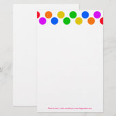 Regenboogkleuren Briefpapier (Voorkant / Achterkant)