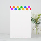 Regenboogkleuren Briefpapier (Staand voorkant)