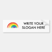 Regenboogkleuren Bumpersticker (Voorkant)