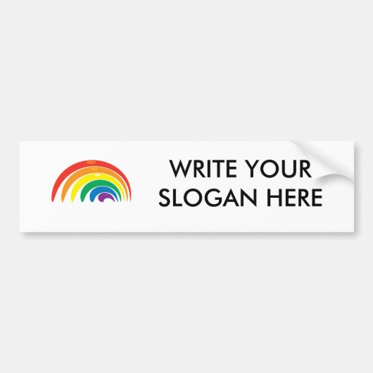 Regenboogkleuren Bumpersticker (Voorkant)