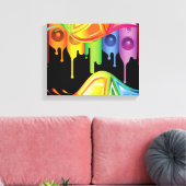 Regenboogkleuren Canvas Afdruk (Insitu (Woonkamer))