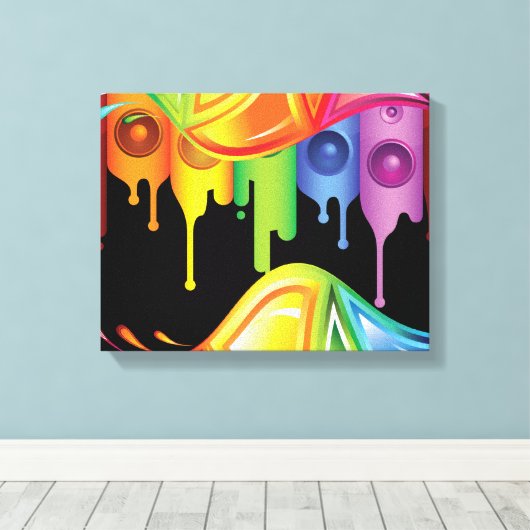 Regenboogkleuren Canvas Afdruk (Insitu (Houten vloer))