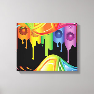 Regenboogkleuren Canvas Afdruk
