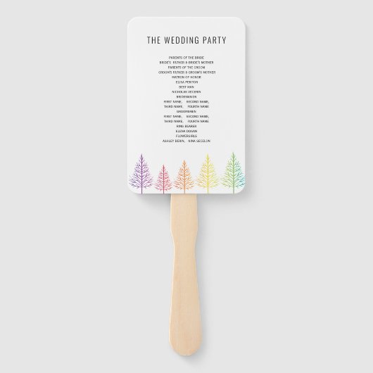 Regenboogkleuren, confetti en het programma voor d handwaaier (Achterkant)