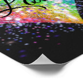 Regenboogkleuren die glitter hartliefde in de post poster (Hoek)