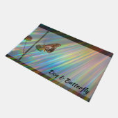 Regenboogkleuren Dog Butterfly Wings Doormat Deurmat (Schuin)
