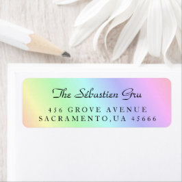 Regenboogkleuren Etiket