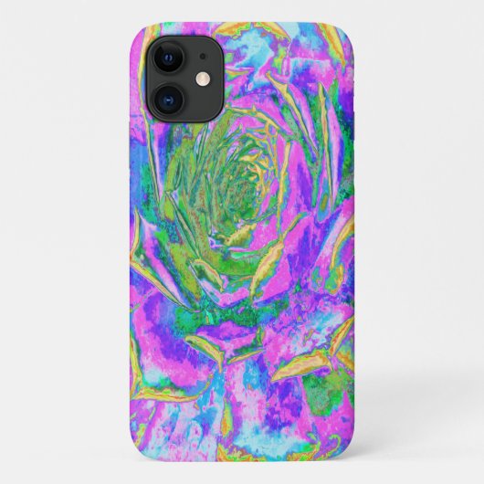Regenboogkleuren Fiesta Succulent Sedum Rosette Case-Mate iPhone Case (Achterkant)