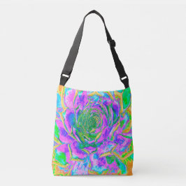 Regenboogkleuren Fiesta Succulent Sedum Rosette Crossbody Tas