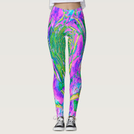 Regenboogkleuren Fiesta Succulent Sedum Rosette Leggings