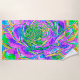 Regenboogkleuren Fiesta Succulent Sedum Rosette Strandlaken