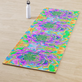 Regenboogkleuren Fiesta Succulent Sedum Rosette Yogamat