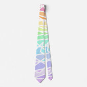 Regenboogkleuren geometrische Stropdas (Voorkant)