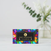 Regenboogkleuren Glas in lood Visitekaartje (Staand voorkant)