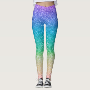 Regenboogkleuren Glitter Sparkle Girly Glam Colorf Leggings