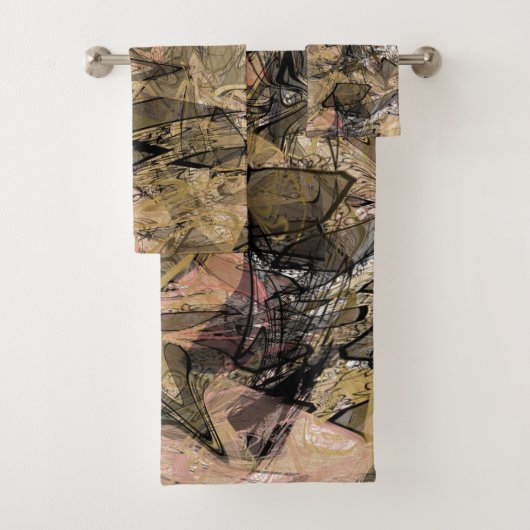 Regenboogkleuren Glitter Sparkle Girly Glam Kleurr Bad Handdoek (Insitu)