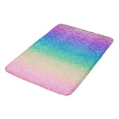 Regenboogkleuren Glitter Sparkle Girly Glam Kleurr Badmat (Gekanteld)