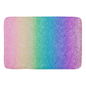 Regenboogkleuren Glitter Sparkle Girly Glam Kleurr Badmat (Voorkant)