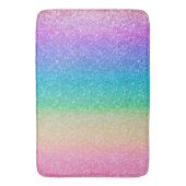 Regenboogkleuren Glitter Sparkle Girly Glam Kleurr Badmat (Voorkant Verticaal)