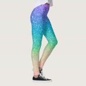 Regenboogkleuren Glitter Sparkle Girly Glam Kleurr Leggings (Rechts)