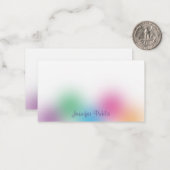 Regenboogkleuren Handgeschreven Sjabloon monogram (Voorkant / Achterkant in situ)