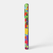 Regenboogkleuren Handgetekend Krijtjes Doodle Patr iPhone 16 Hoesje (Linkerkant)