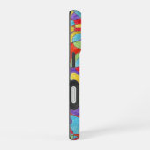 Regenboogkleuren Handgetekend Krijtjes Doodle Patr iPhone 16 Hoesje (Rechterkant)