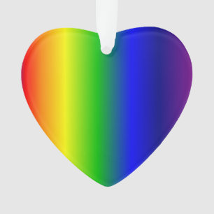 Regenboogkleuren Hartdecoratie acryl Ornament