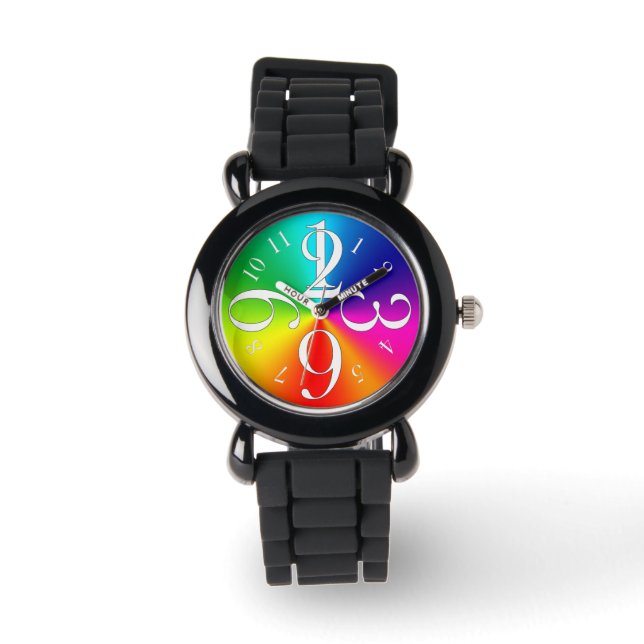 Regenboogkleuren Horloge (Voorkant)
