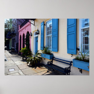 Regenboogkleuren in Charleston, South Carolina Poster