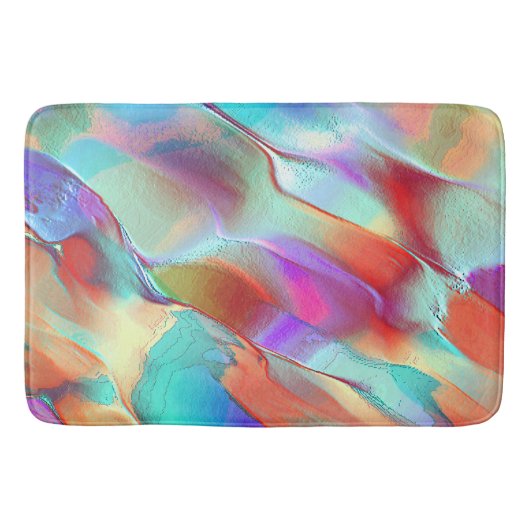 Regenboogkleuren in virtuele parelrots badmat (Voorkant)