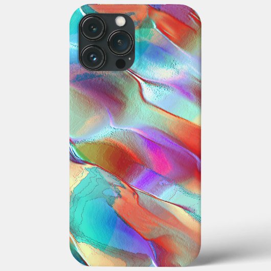 Regenboogkleuren in virtuele parelrots Case-Mate iPhone case (Achterkant)