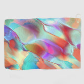 Regenboogkleuren in virtuele parelrots golfhanddoek (Horizontaal)