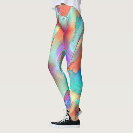 Regenboogkleuren in virtuele parelrots leggings