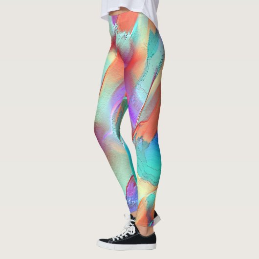 Regenboogkleuren in virtuele parelrots leggings (Links)