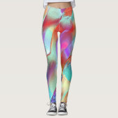 Regenboogkleuren in virtuele parelrots leggings (Voorkant)