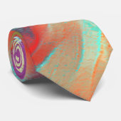 Regenboogkleuren in virtuele parelrots stropdas (Opgerold)