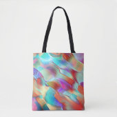 Regenboogkleuren in virtuele parelrots tote bag (Voorkant)