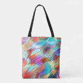 Regenboogkleuren in virtuele parelrots tote bag (Achterkant)