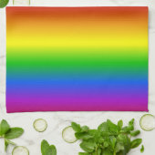 Regenboogkleuren keukenhanddoeken, aangepast theedoek (Gevouwen)