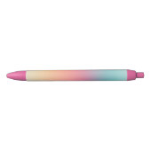Regenboogkleuren Kleurrijke Sjabloon Moderne elega Blauwe Inkt Pen (Voorkant)