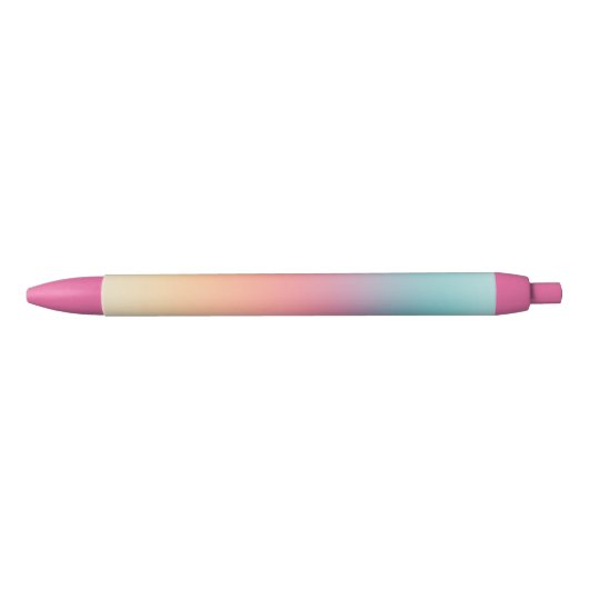 Regenboogkleuren Kleurrijke Sjabloon Moderne elega Blauwe Inkt Pen (Voorkant)