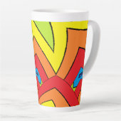 Regenboogkleuren Latte Mok (Rechterhoek)