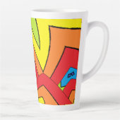 Regenboogkleuren Latte Mok (Rechts)