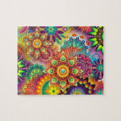 regenboogkleuren mandala  legpuzzel (Horizontaal)