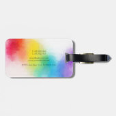 Regenboogkleuren Modern Trendy Elegant Sjabloon Bagagelabel (Achterkant horizontaal)
