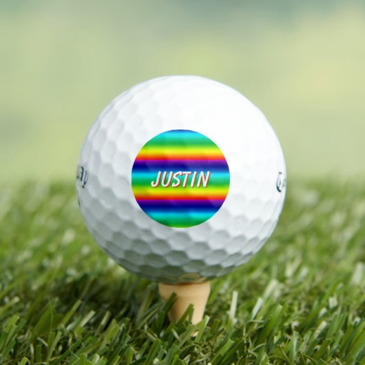 Regenboogkleuren Persoonlijke PRIDE Golfballen (Insitu Shirt)
