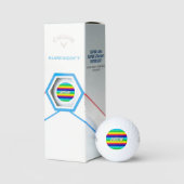 Regenboogkleuren Persoonlijke PRIDE Golfballen (Verpakking)
