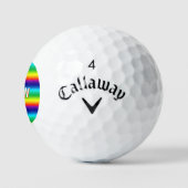 Regenboogkleuren Persoonlijke PRIDE Golfballen (Logo)